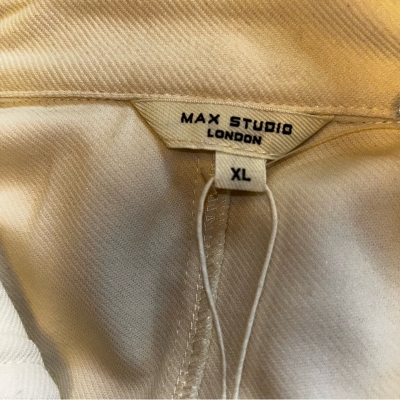 Max Studio Cream Pea Coat Structured Elegance - Picture 5 of 5